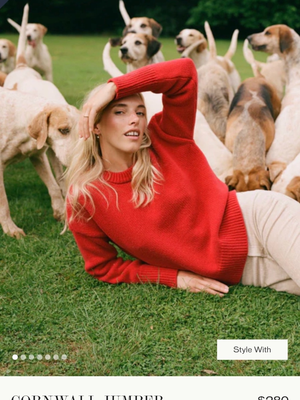 Cornwall Jumper - Women's Bright Red Crewneck Sweater